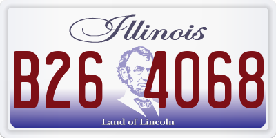 IL license plate B264068