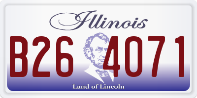 IL license plate B264071