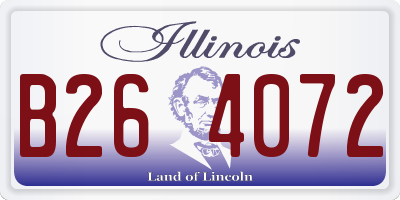 IL license plate B264072