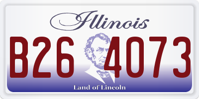 IL license plate B264073