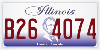 IL license plate B264074