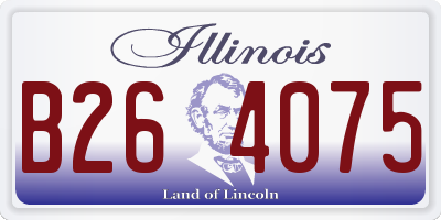 IL license plate B264075