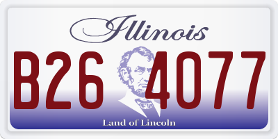 IL license plate B264077