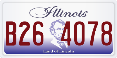 IL license plate B264078