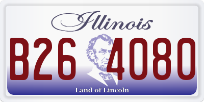 IL license plate B264080