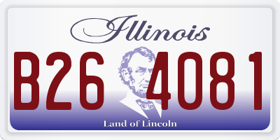 IL license plate B264081