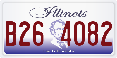 IL license plate B264082