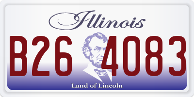IL license plate B264083