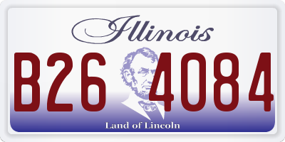 IL license plate B264084