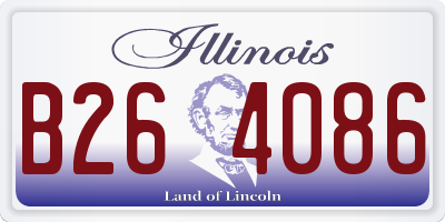 IL license plate B264086