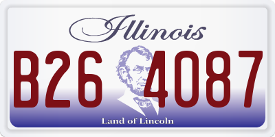 IL license plate B264087