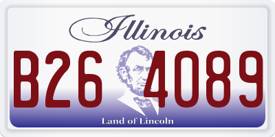 IL license plate B264089