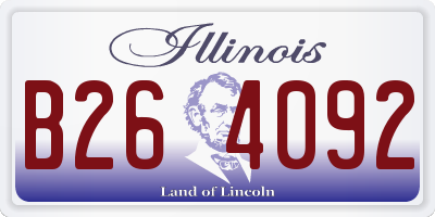 IL license plate B264092