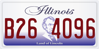 IL license plate B264096