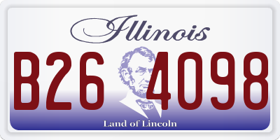 IL license plate B264098