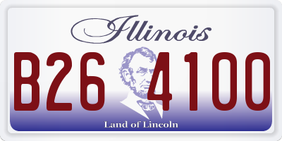 IL license plate B264100