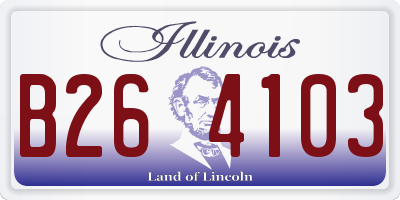 IL license plate B264103