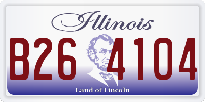IL license plate B264104
