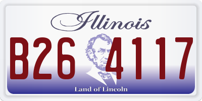 IL license plate B264117