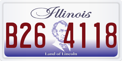 IL license plate B264118