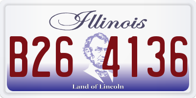 IL license plate B264136