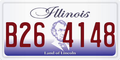 IL license plate B264148