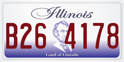 IL license plate B264178