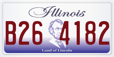 IL license plate B264182