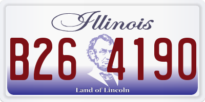 IL license plate B264190