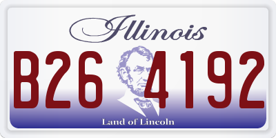 IL license plate B264192