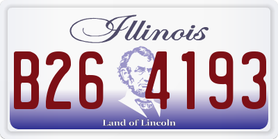IL license plate B264193