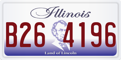 IL license plate B264196