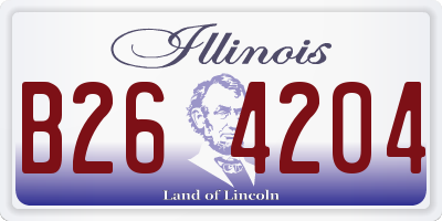 IL license plate B264204