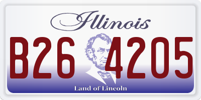 IL license plate B264205