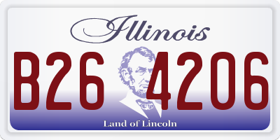 IL license plate B264206