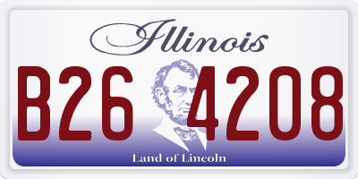 IL license plate B264208