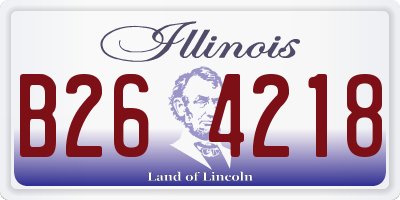 IL license plate B264218