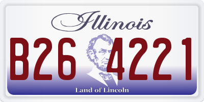 IL license plate B264221
