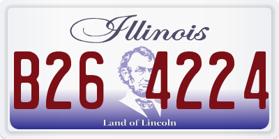 IL license plate B264224