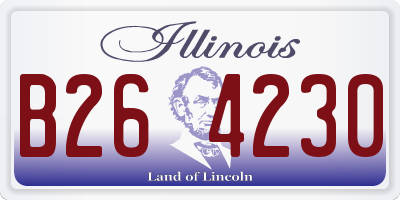 IL license plate B264230