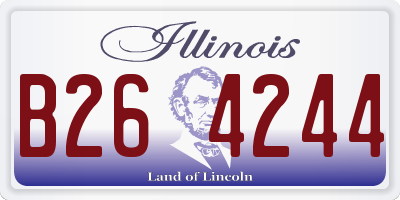 IL license plate B264244