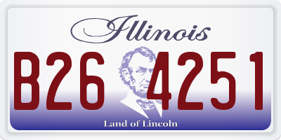 IL license plate B264251