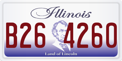 IL license plate B264260