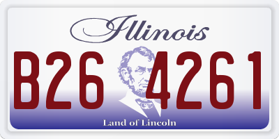 IL license plate B264261