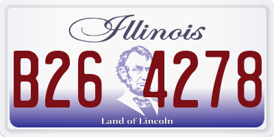IL license plate B264278