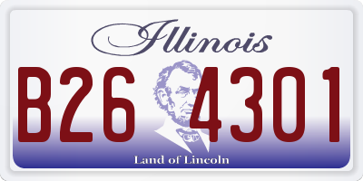 IL license plate B264301