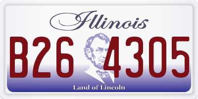 IL license plate B264305