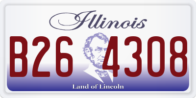 IL license plate B264308