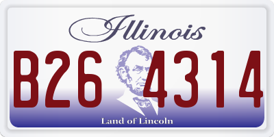 IL license plate B264314