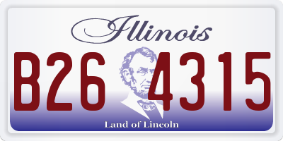 IL license plate B264315